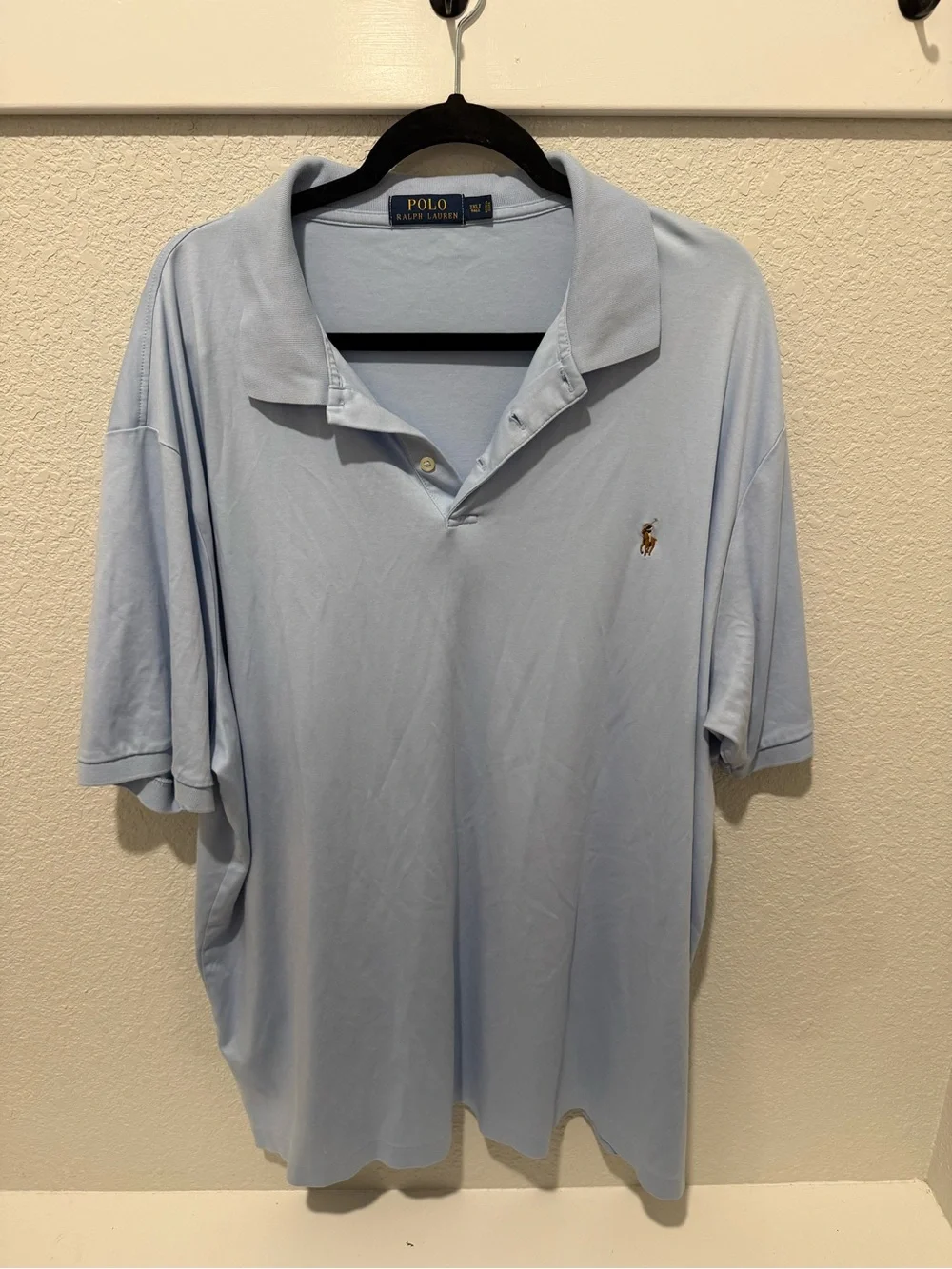 Ralph Lauren Men's Polo Shirt in Light Blue with Pony Logo